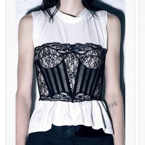 ALEXANDER WANG OPENING CEREMONY LACE BUSTIER TOP